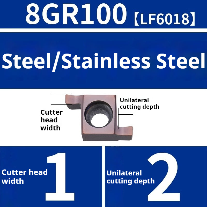 1008-CNC Bore Deep Grooving Inserts Small Hole Grooving Comma Inserts Insert Bar MB-05GR/07GR/09GR Rounded Corner Shandong Denso Pricision Tools Co.,Ltd.